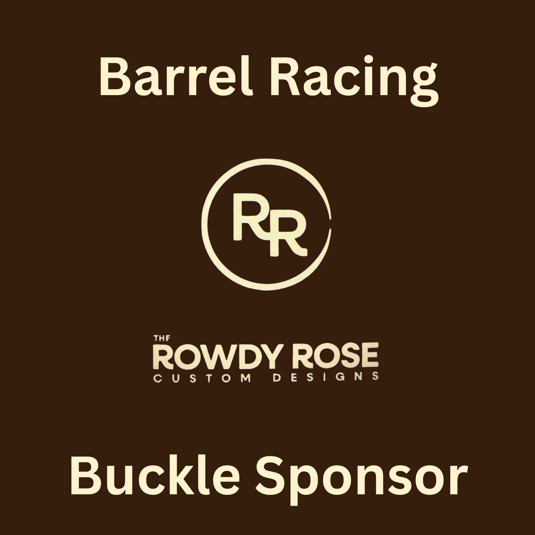 Barrel Racing Buckle Sponsor