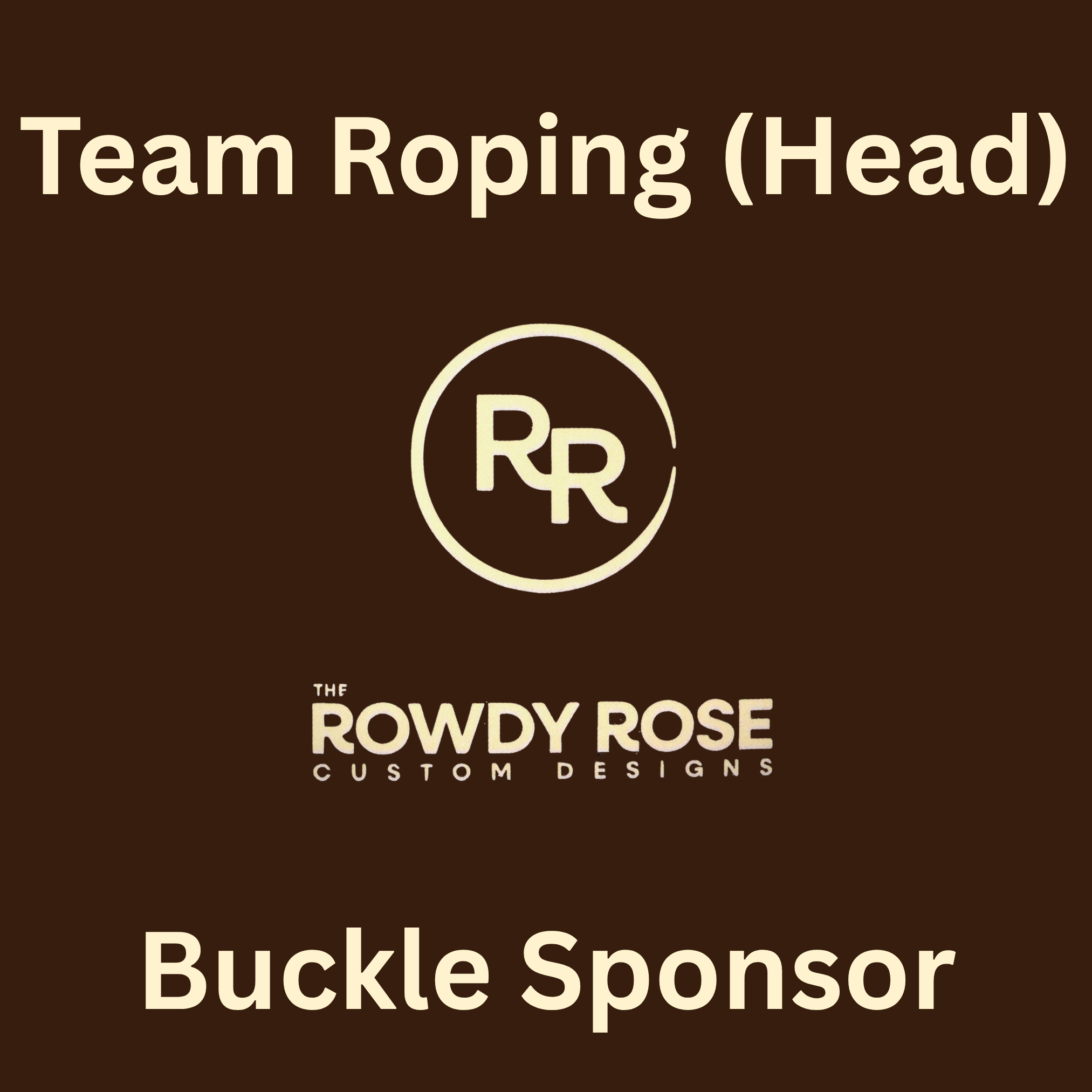 Team Roping Head Buckle Sponsor