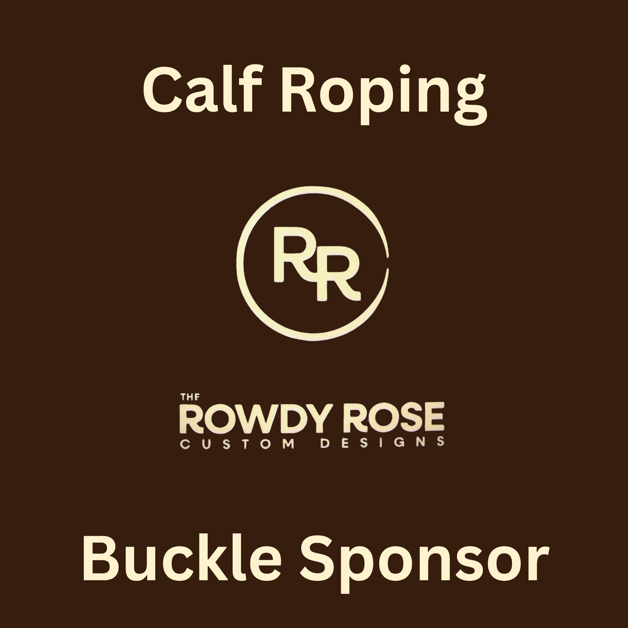 Calf Roping Buckle Sponsor