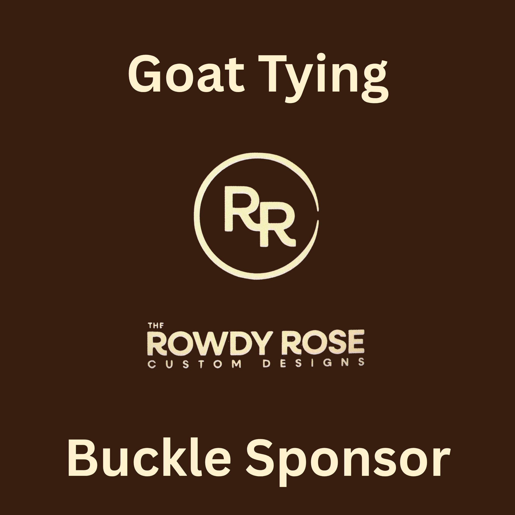 Goat Tying Sponsor Buckle