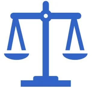 Balanza de pesas azul