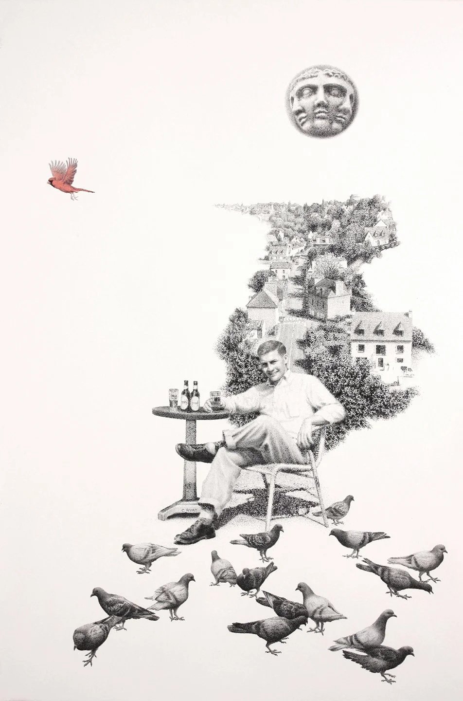 Finding Equilibrium, ink on paper, 2015