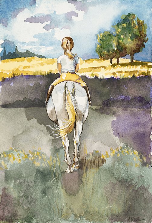 Pony Tails Watercolor - signed prints