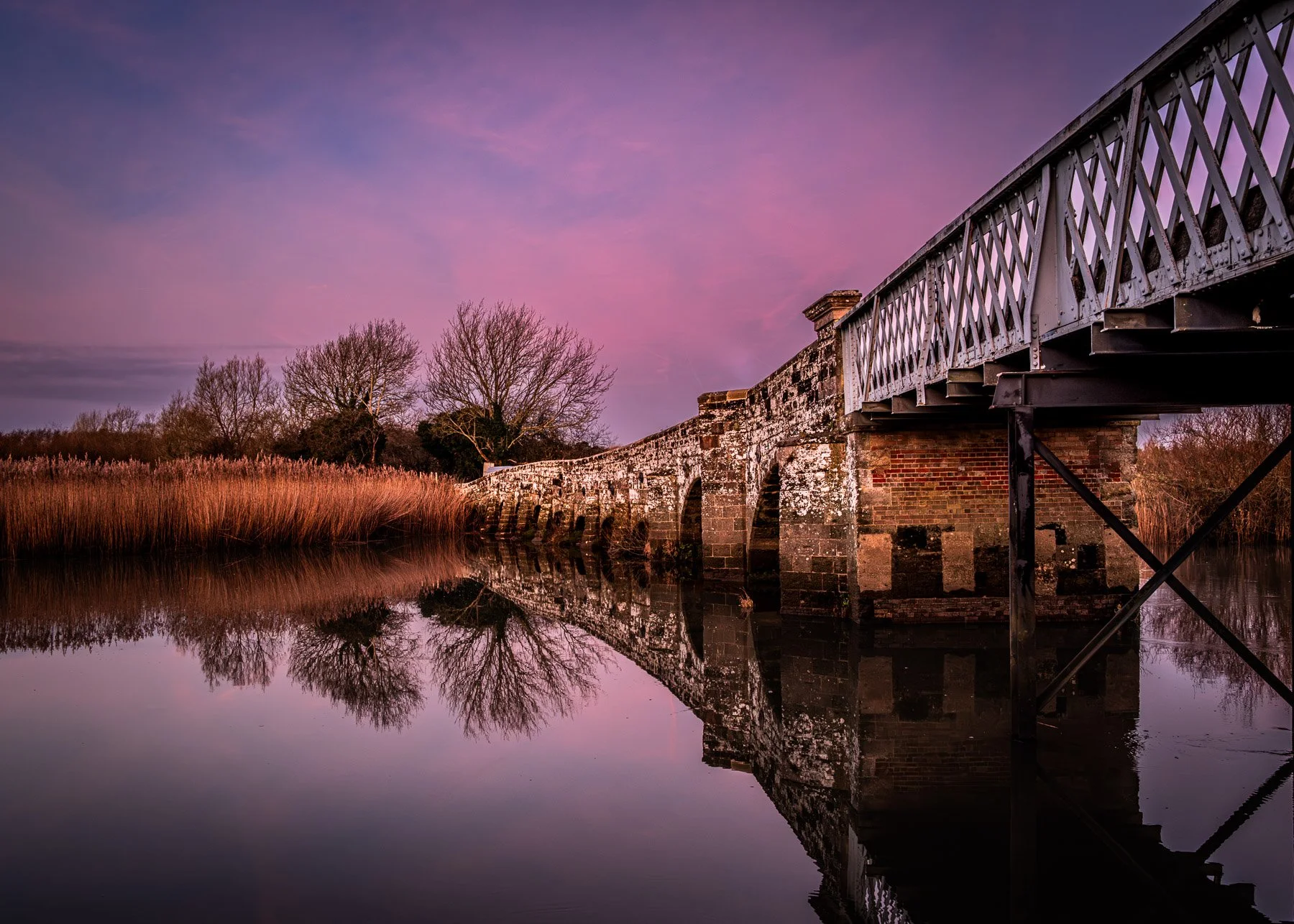 Sunrise at Greatham Bridge, England