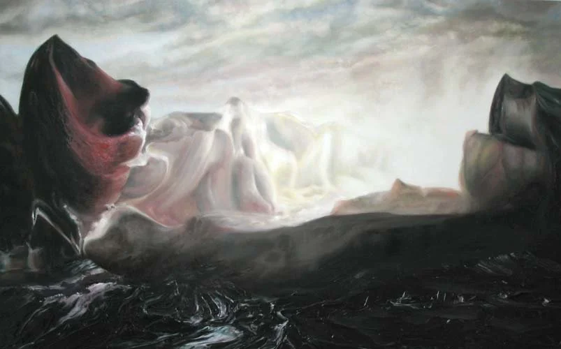 Oil and acrylic on panel 