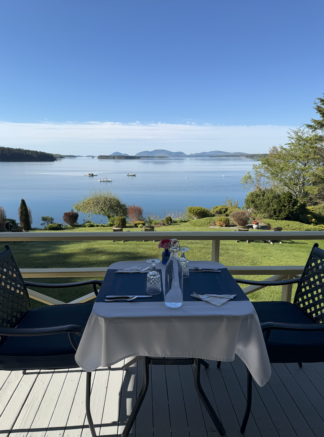 Enjoy a delicious local breakfast on the porch each morning.