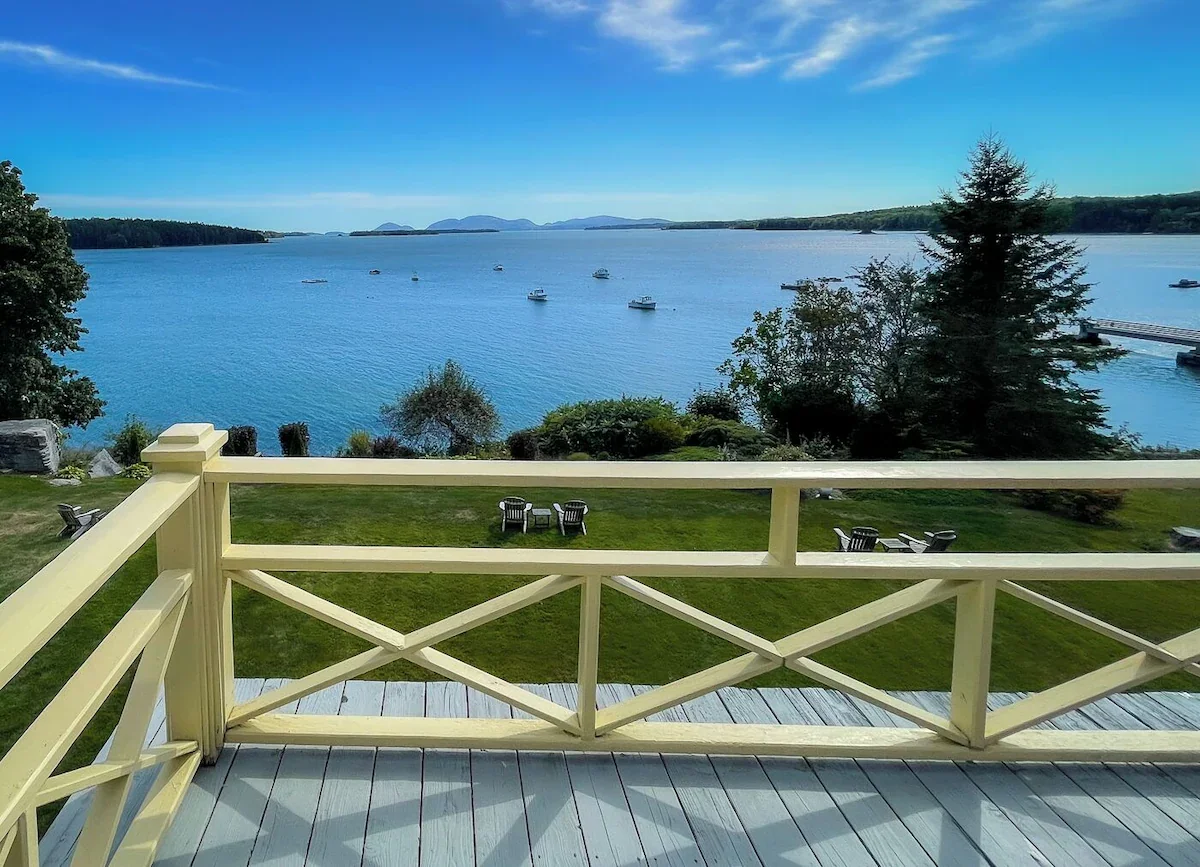 The balcony from Sea Rose, one of our king rooms.
