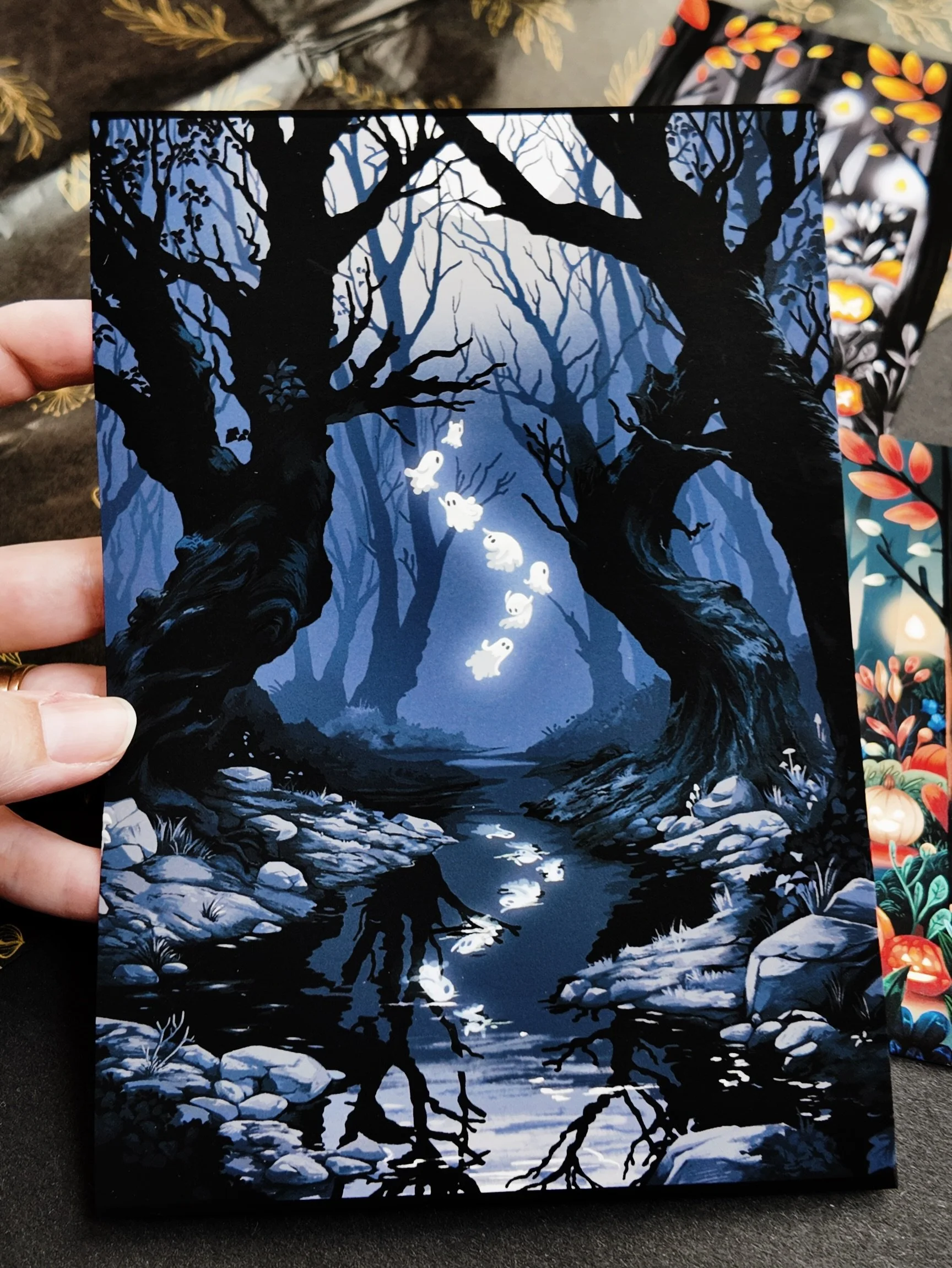 October&rsquo;s mail club reveal is finally here! I&rsquo;m so excited about these prints, they came out so nice 🧡 and I may have gotten a little carried away with sticker making this month 🤭 head on over to thimbleloft.com and sign up before Octob