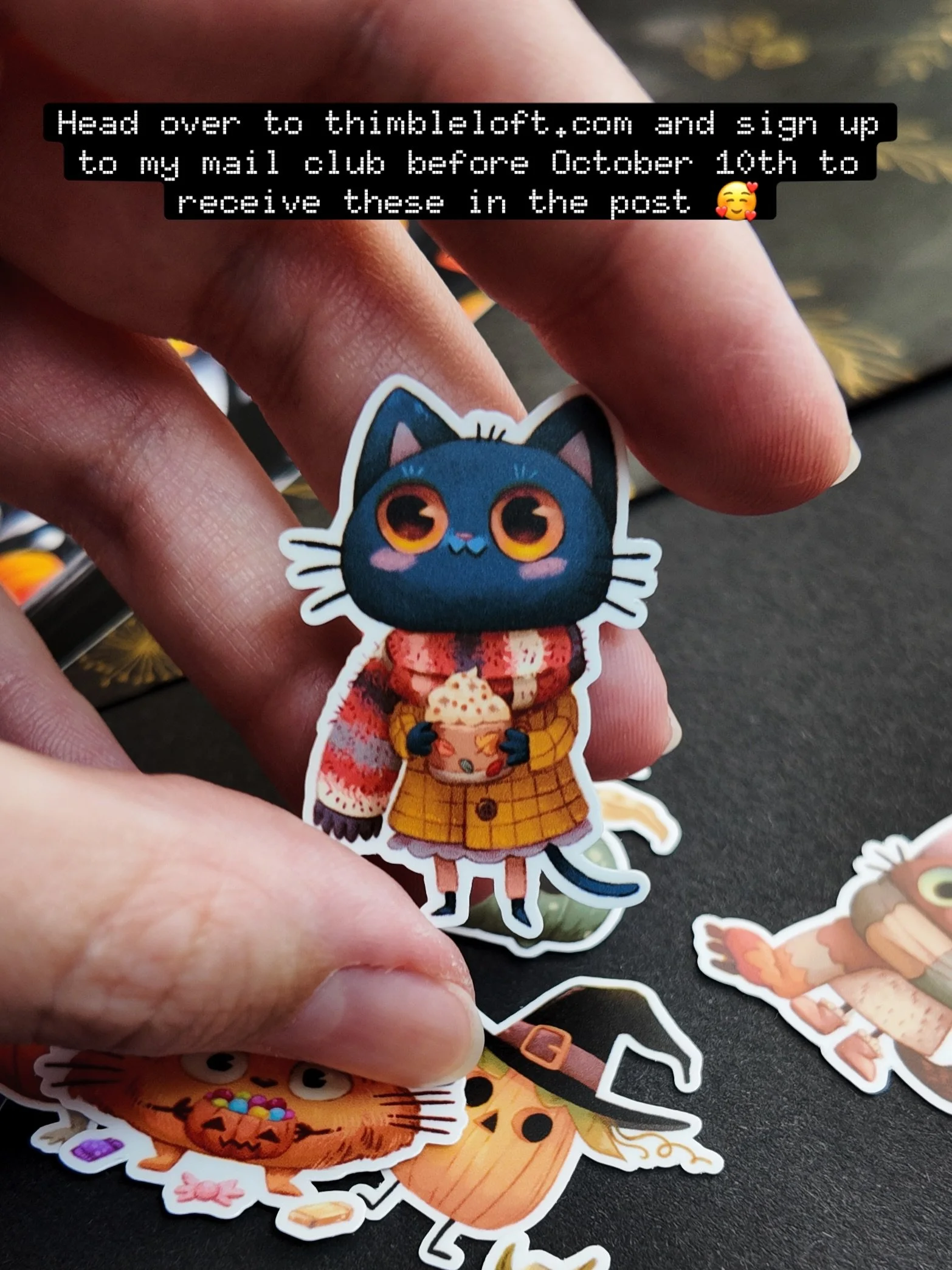I am obsessed with making stickers these days 🥰 they&rsquo;re just so satisfying to make! Be sure to sign up to my mail club at thimbleloft.com before October 10th to get these (and more!) in the post this month! #stickers #illustration #digitalillu
