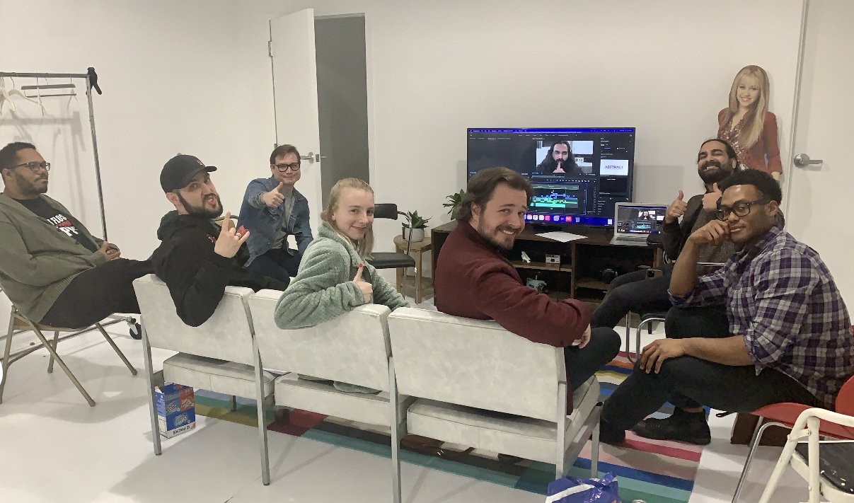 Good Friends Comedy writer's meeting.
