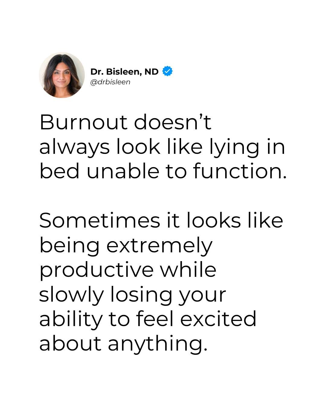 One of the most dangerous things about burnout is that you can look completely fine while you&rsquo;re in it.

You&rsquo;re still answering the emails. Still hitting the deadlines. Still showing up. Still getting things done.

From the outside, you m