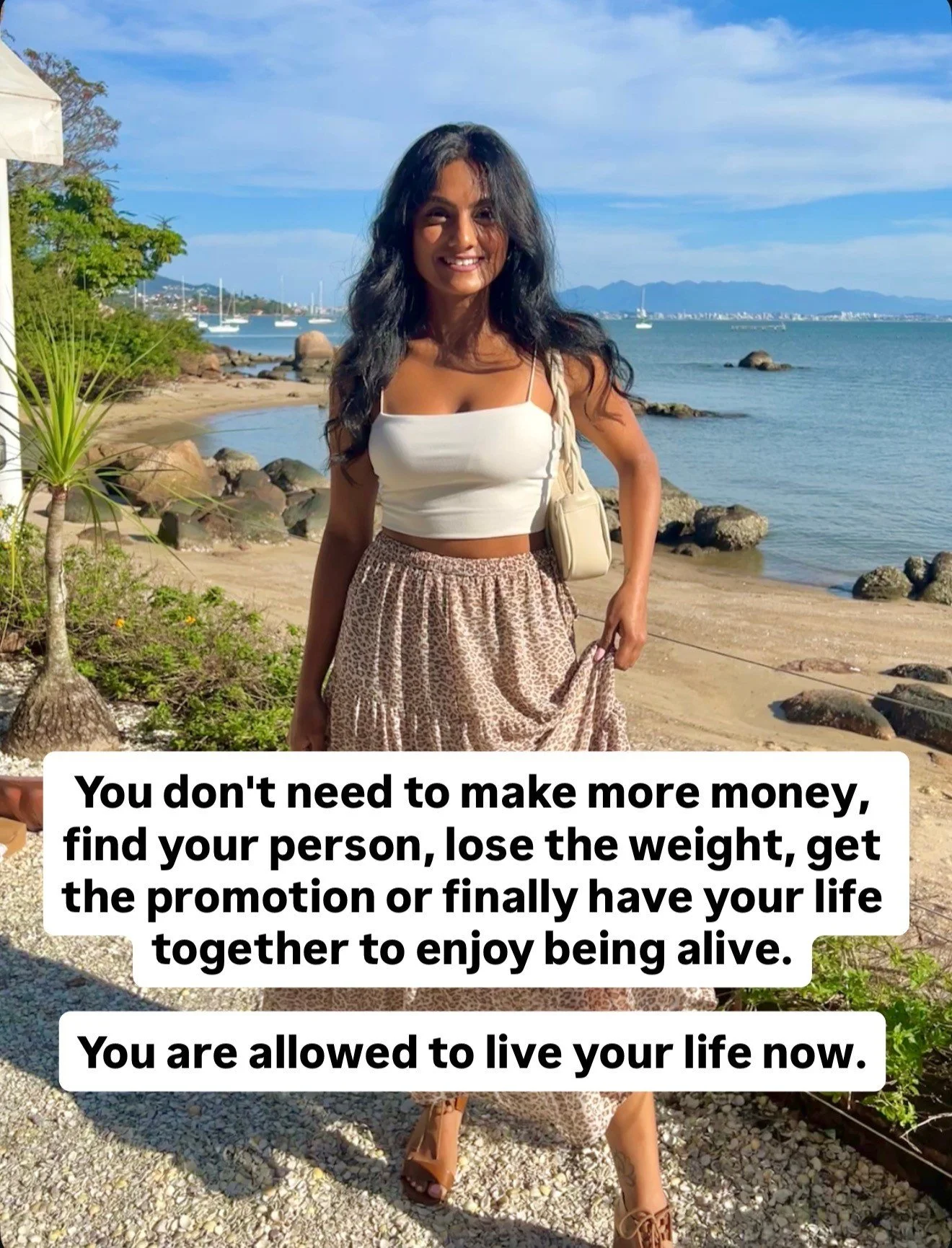 I spent so much of my life believing I would finally feel good when I got to the next thing.

I thought that if I achieved more, made more money, looked better or had it all together, I would just FEEL better about my life.

But what I didn't realize