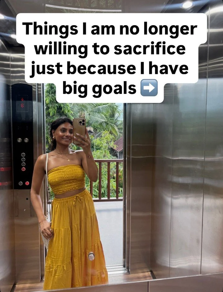 Big goals should expand your life, not consume it.

If the life you&rsquo;re building requires you to sacrifice everything that makes life worth living, it might be time to redefine what success means to you.👀