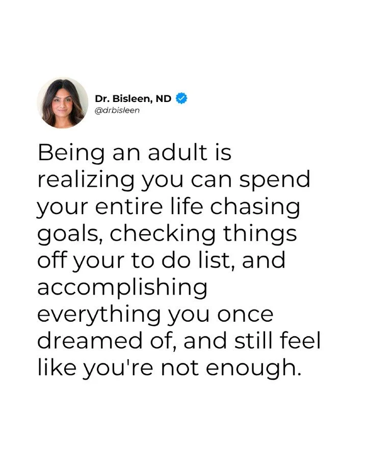 Imagine working your entire life to create something you once dreamed of, only to get there and still feel like you're falling behind.

I think one of the saddest things we can do is become so obsessed with who we're trying to become that we never gi