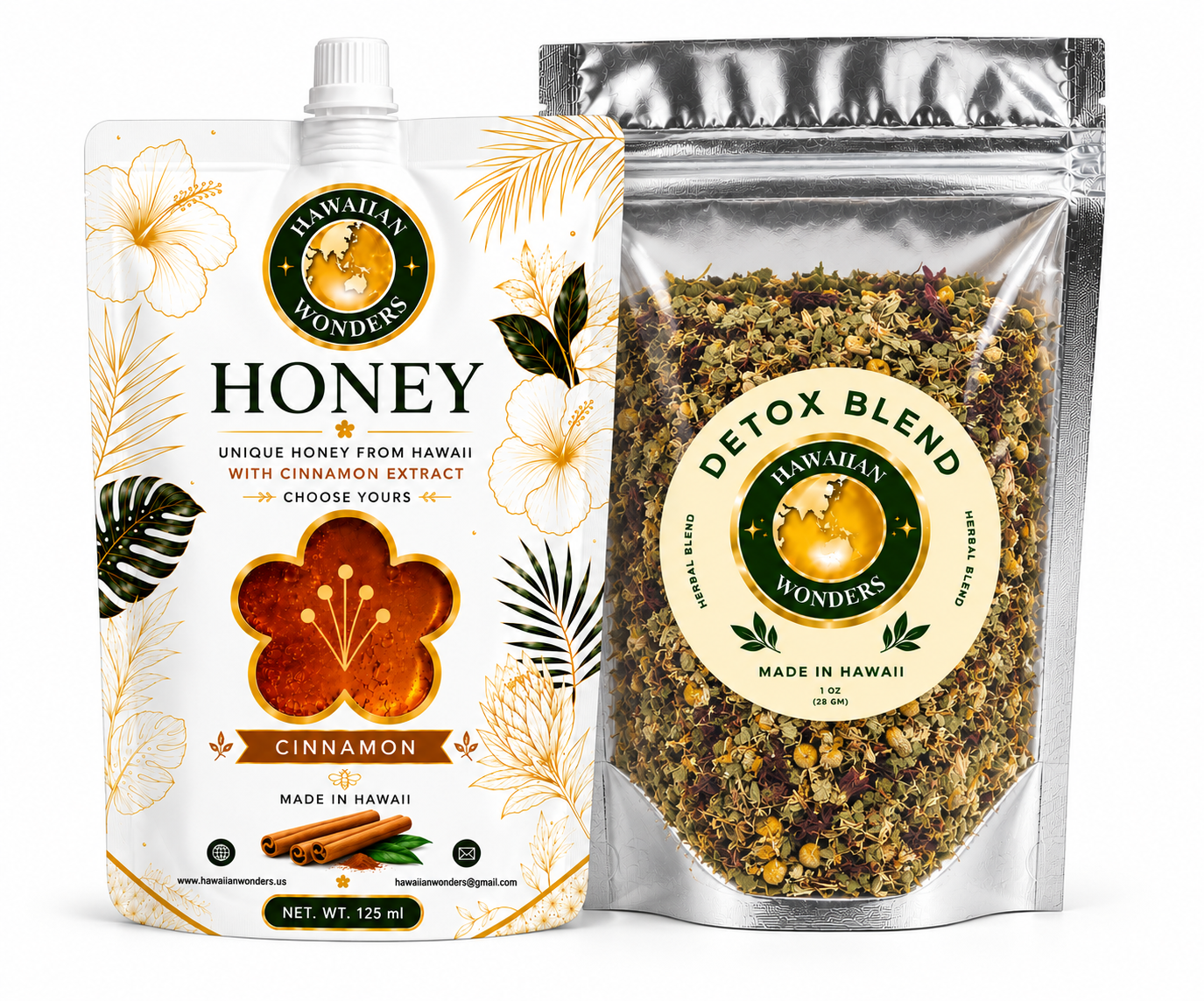 Hawaiian Cinnamon Honey & Detox Blend Set