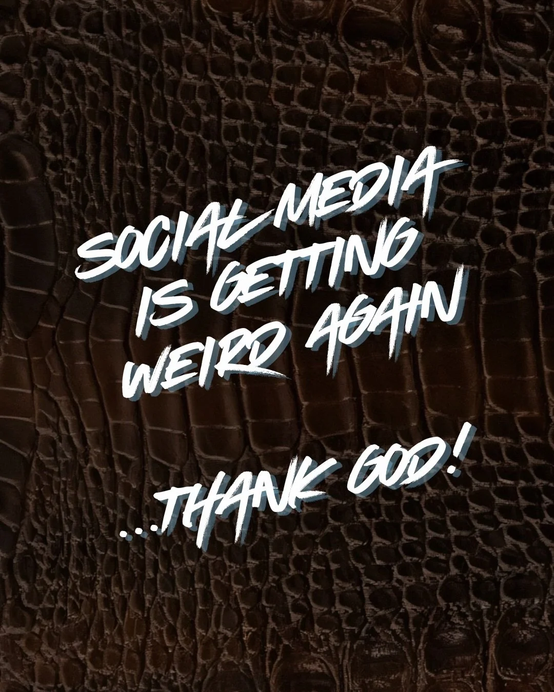 Social media has been a little too perfect for a little too long.

The weird posts are back. People are actually having fun with content again. Brands have personalities. Not everything needs to look like it went through 14 rounds of approval.

Natur