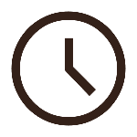 A clock showing the time.