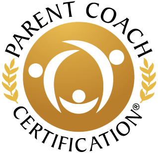 A gold and white logo with a circular design featuring three abstract human figures and a stylized icon.