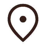 Icon of a location pin marker on a white background