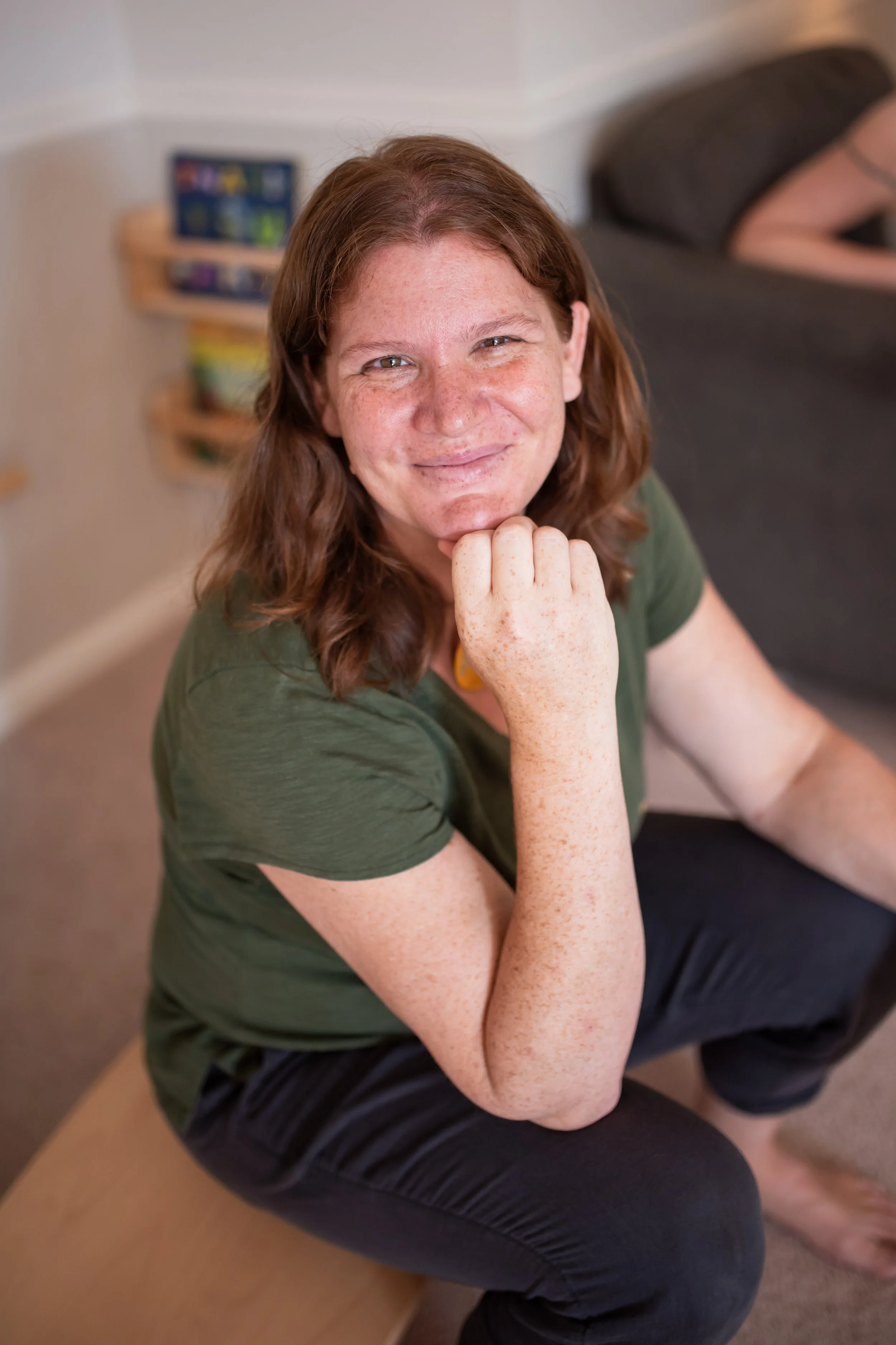woman smiling at camera