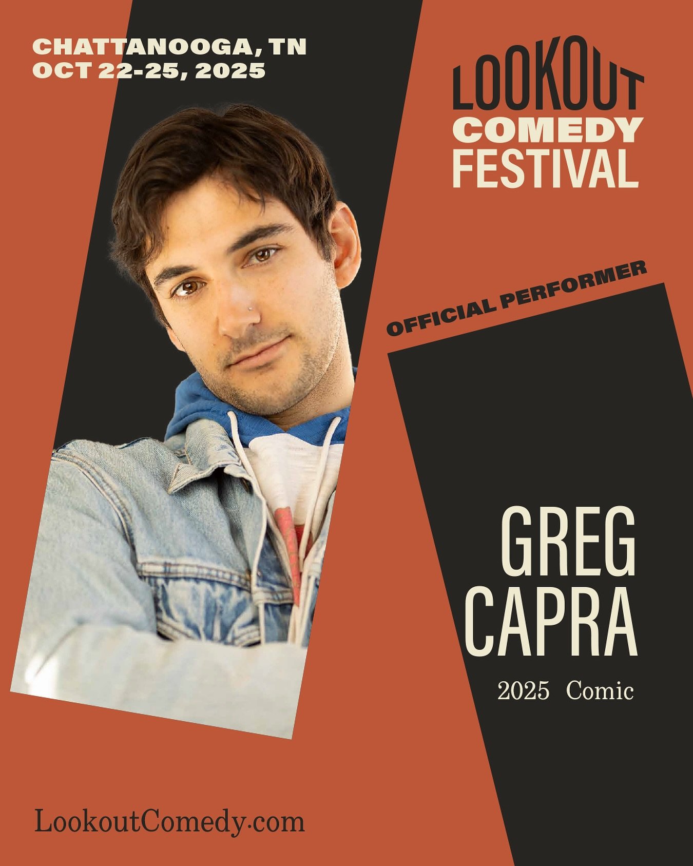 Chattanooga- get ready for your Italian population to double! I&rsquo;m coming your way for the Lookout Comedy Festival Oct 22-25. Tickets available at lookoutcomedy.com or by DMing me your social security number 🚗 🚗