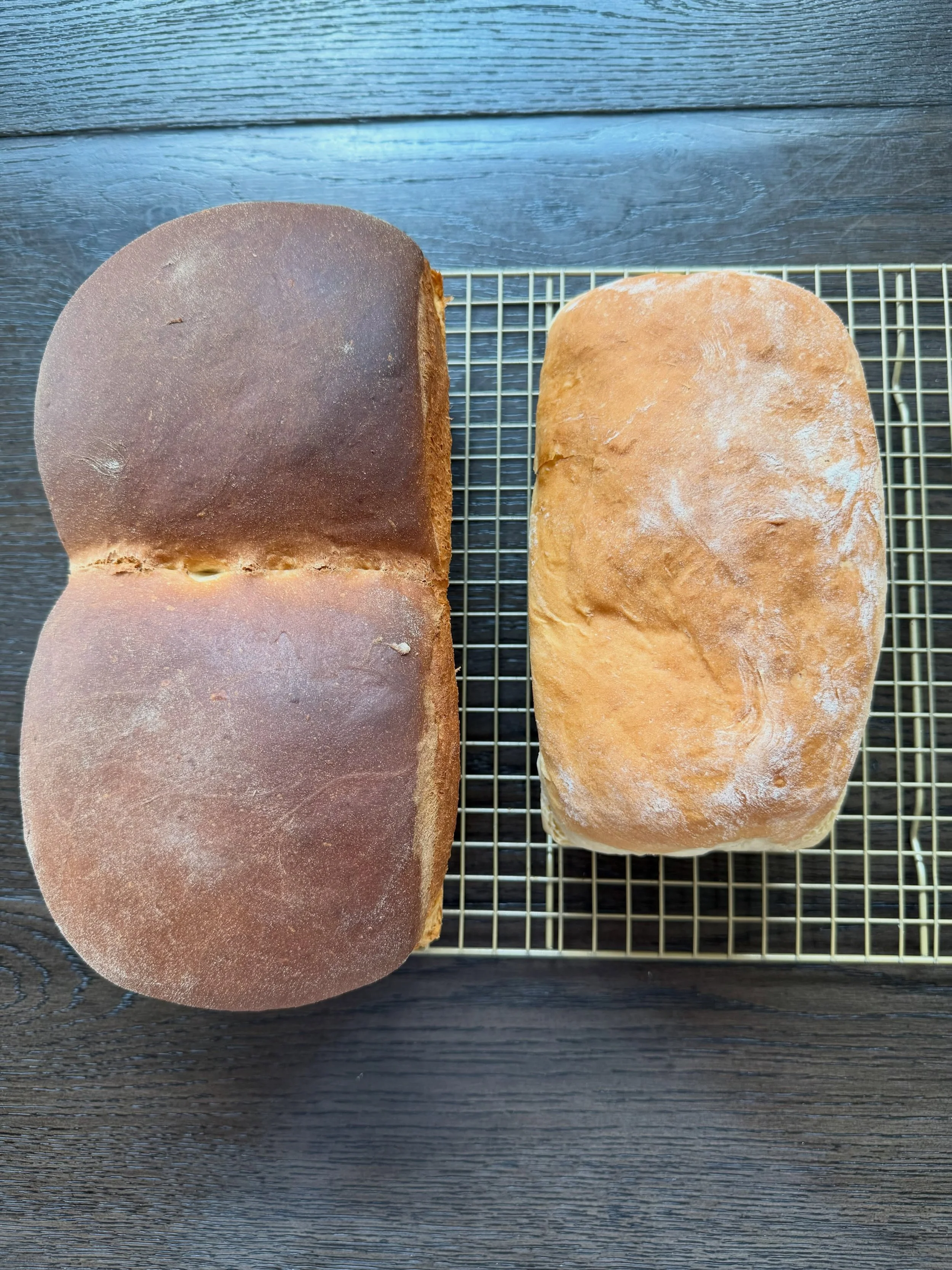 It&rsquo;s been a little quiet around here but now that I&rsquo;m back in the kitchen, I&rsquo;m back to baking. On the left is a Maple Milk Bread which is lusciously sweet thanks to a full cup (!) of maple syrup in the dough. On the right is a basic