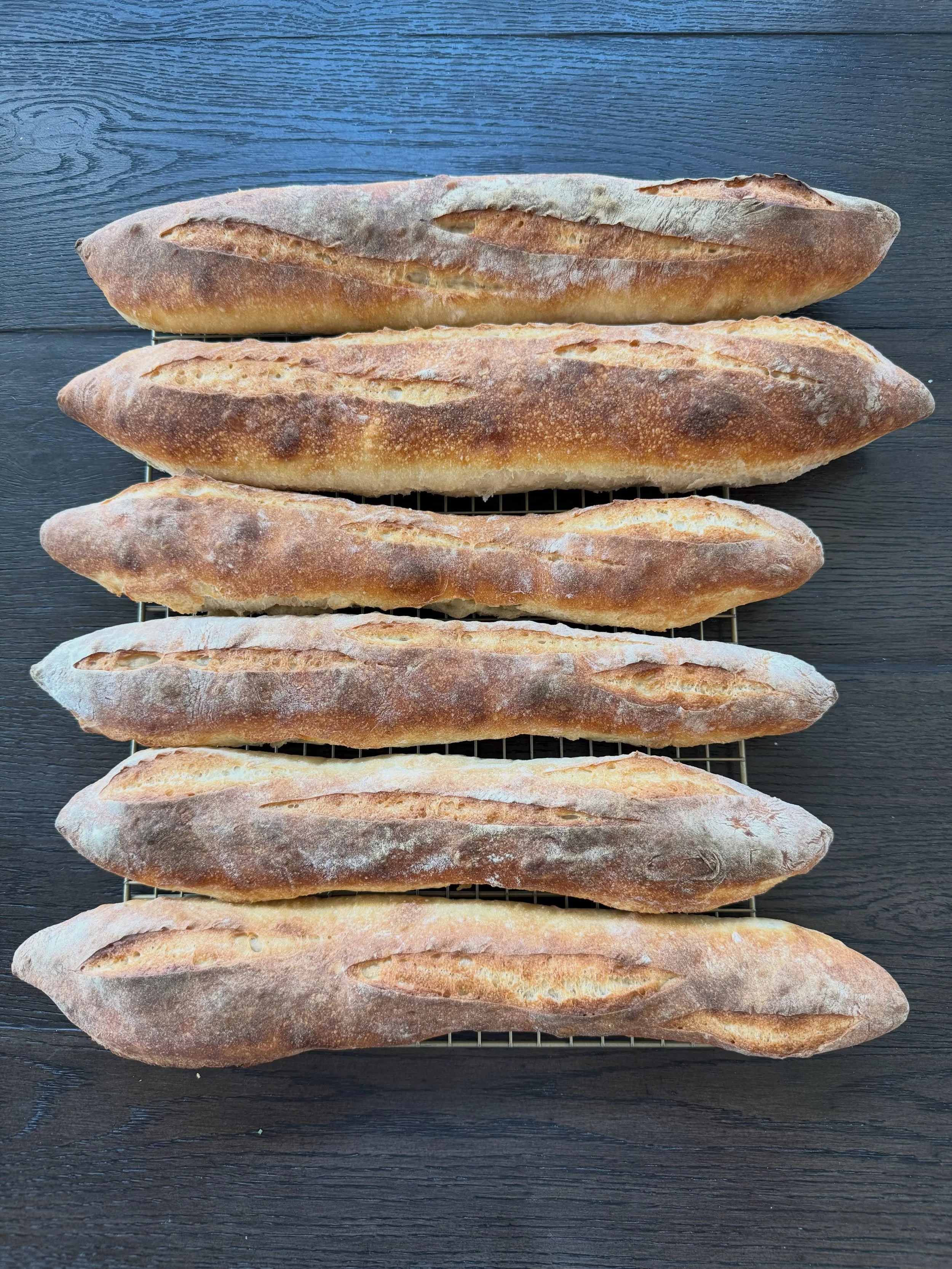My kids are going to kill me that I made baguettes *after* they went back to school.