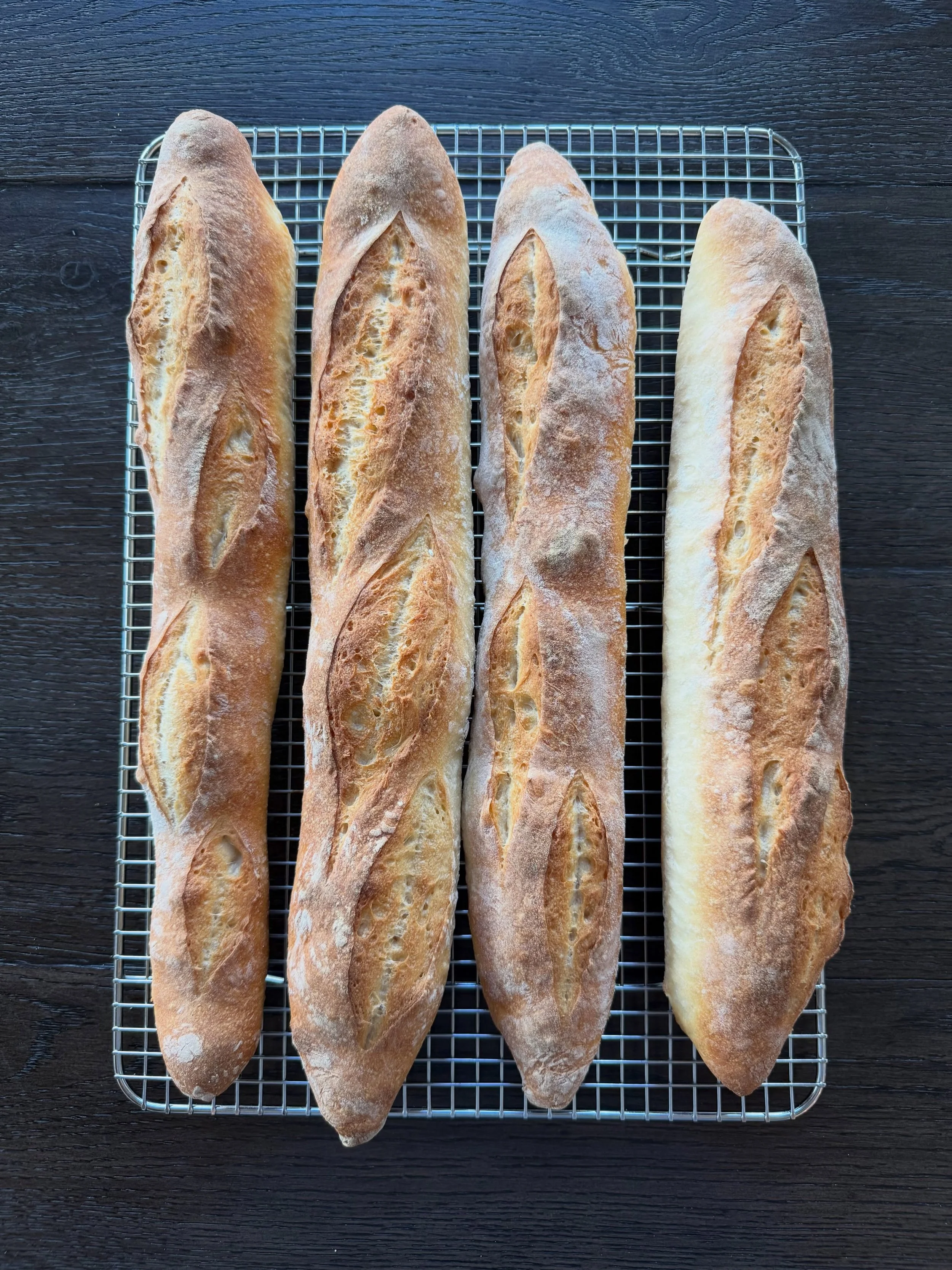 I know I just posted a baguette photo. Here is the thing. I&rsquo;ve been on a quest, not to perfect them, because I&rsquo;m not that kind of baker, but to unlock the best baguette I can make at altitude (6000 ft) and in a very dry environment. I&rsq