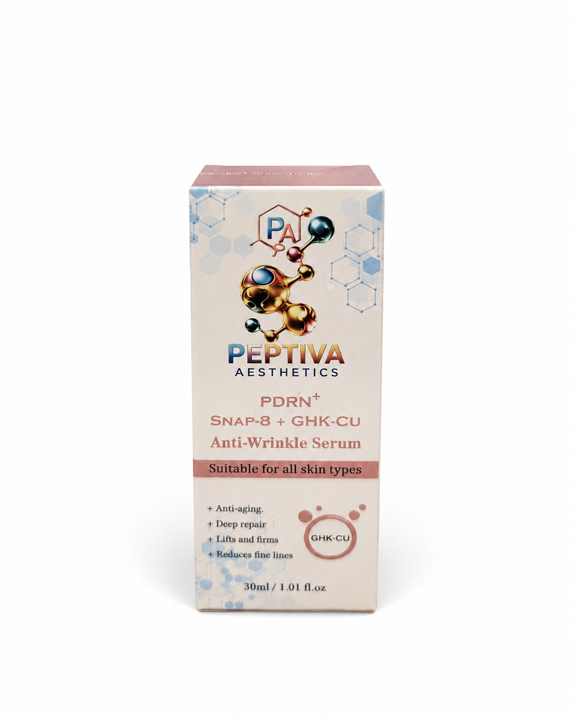 Peptiva PDRN+ SNAP-8 + GHK-Cu Anti-Wrinkle Serum – 30 mL