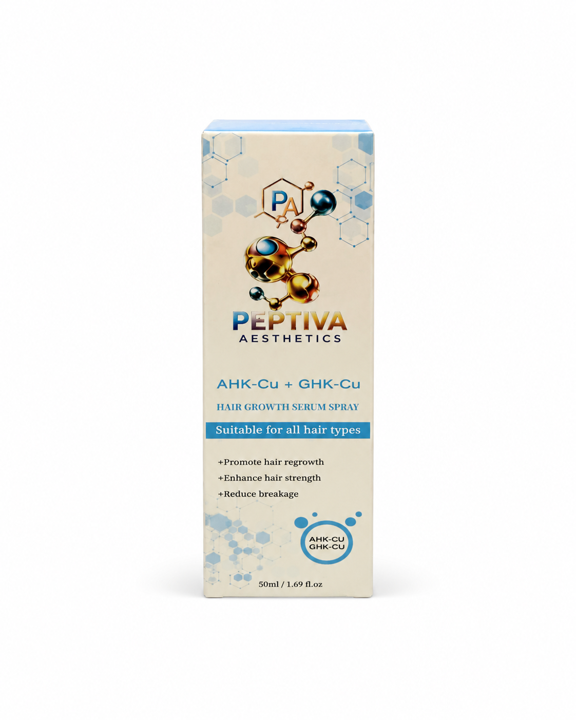 Peptiva AHK-Cu + GHK-Cu Hair Growth Serum Spray