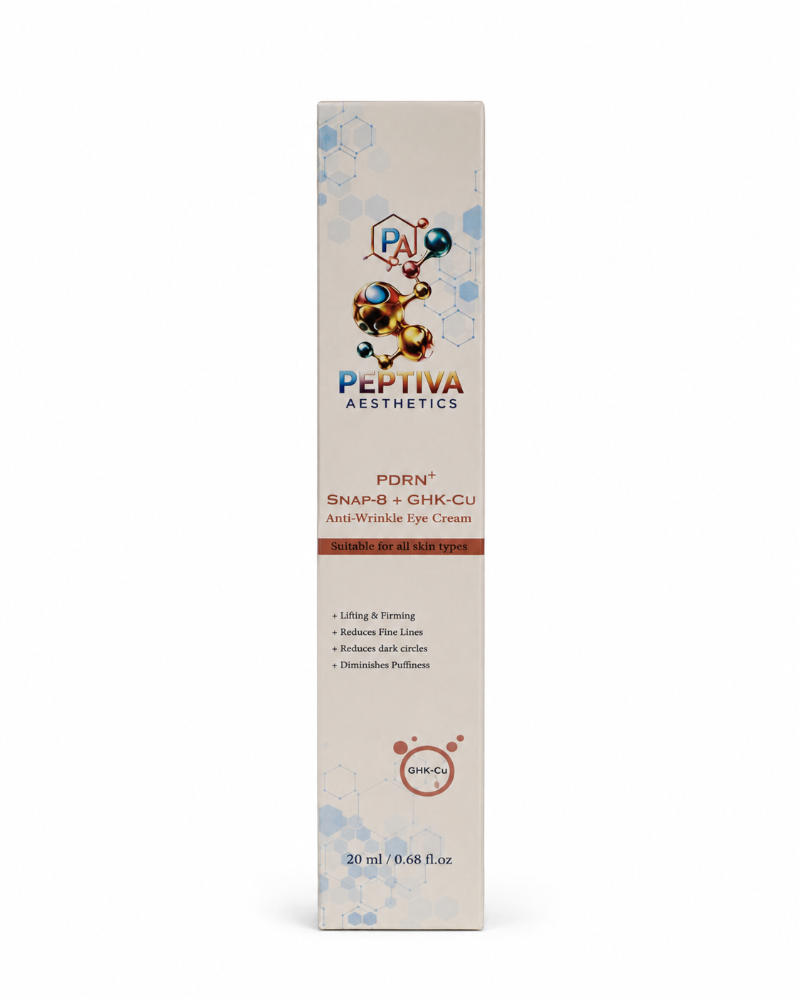 Peptiva PDRN+ SNAP-8 + GHK-Cu Anti-Wrinkle Eye Cream – 20 mL
