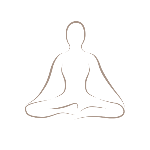 Silhouette de una persona en posición de meditación, sentada en postura de loto con fondo negro.