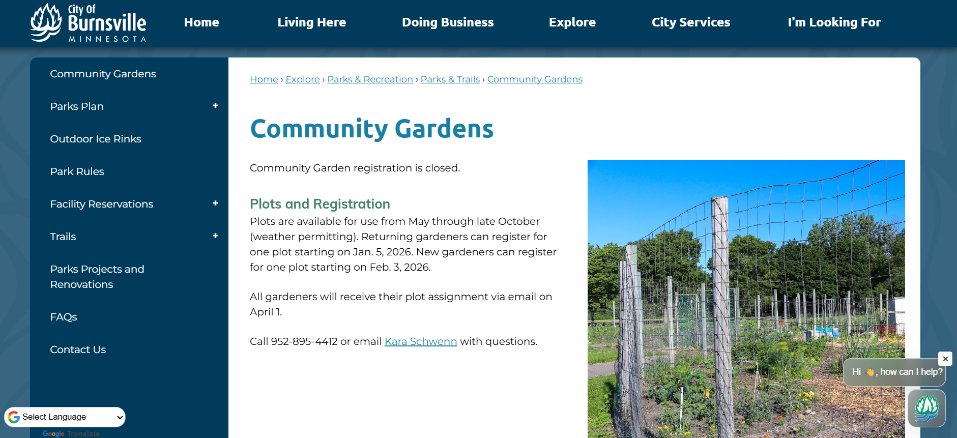 Burnsville Community Garden Mapping
