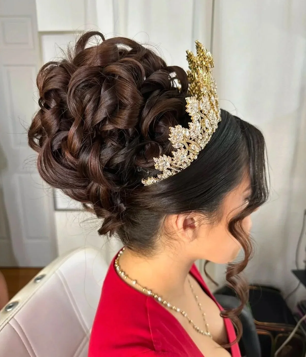 Special Event Sweet 16 Updo Hairstyle by Brenda Rodriguez of Makeupologyy