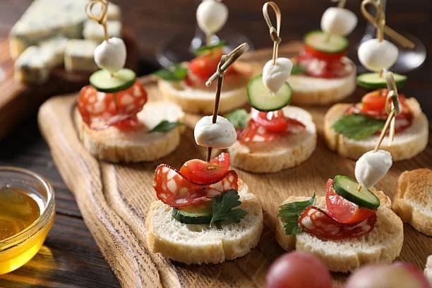 Potluck appies and art