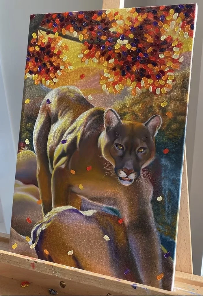 Confetti Cougar by Adam Brake ‐ Oil ‐ 18 x 12.jpg