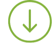 Green circle with a downward arrow inside