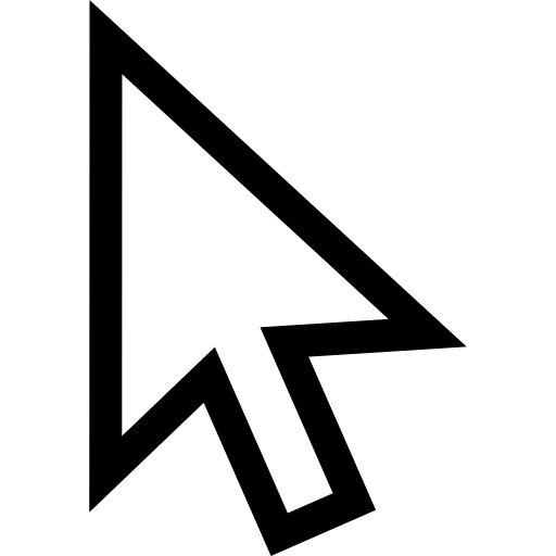 White arrow cursor icon on a black background.