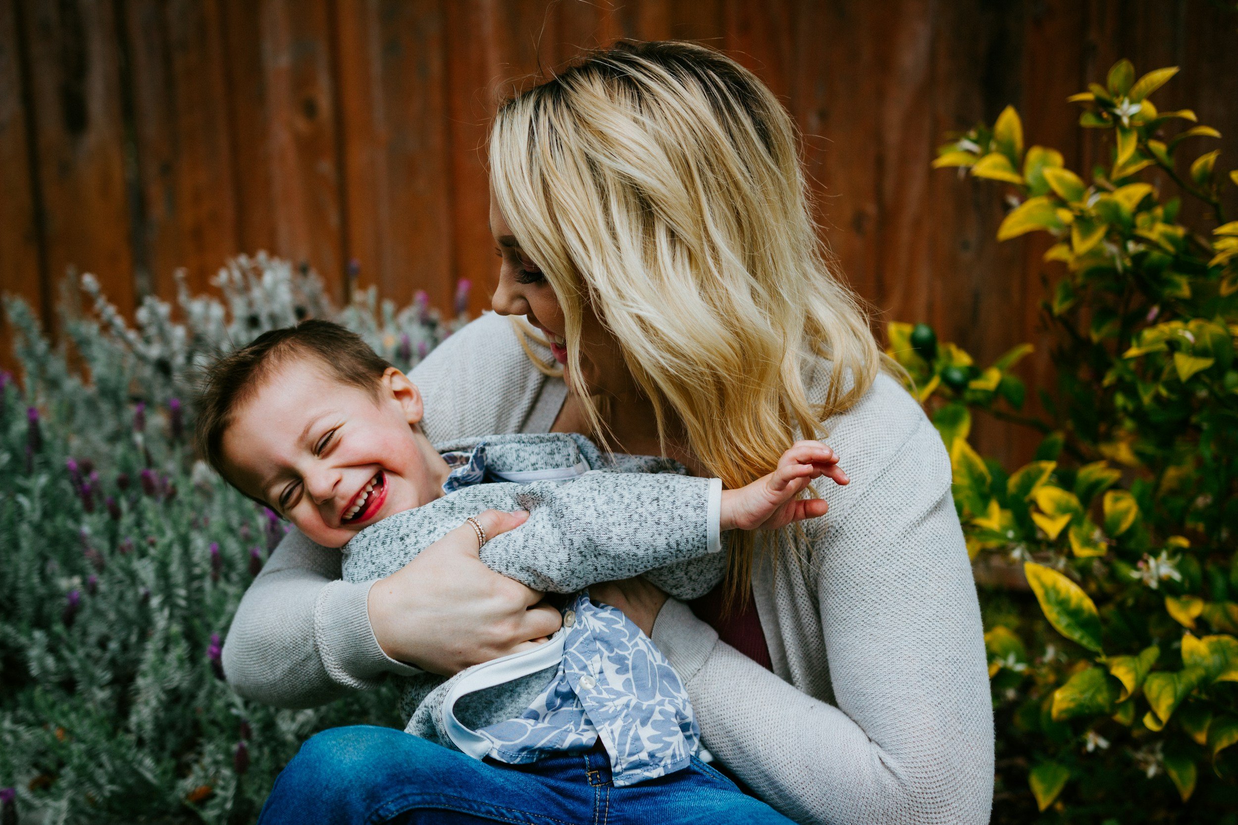 Mother and Child hugging