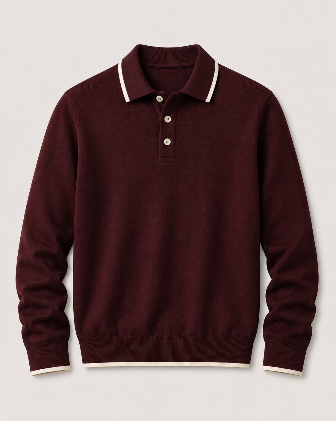 Burgundy Polo Sweater
