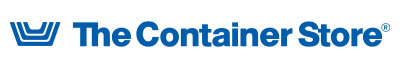 Logo of The Container Store with blue text and icon