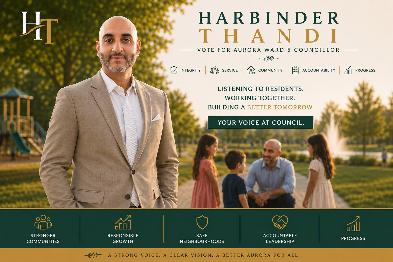 Harbinder Thandi campaign for Aurora Ward 5 Councillor