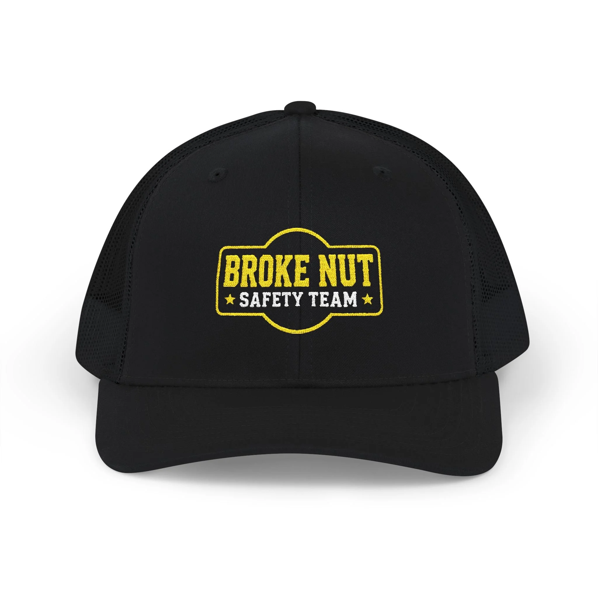 Broke Nut Safety Team Snapback Trucker Hat