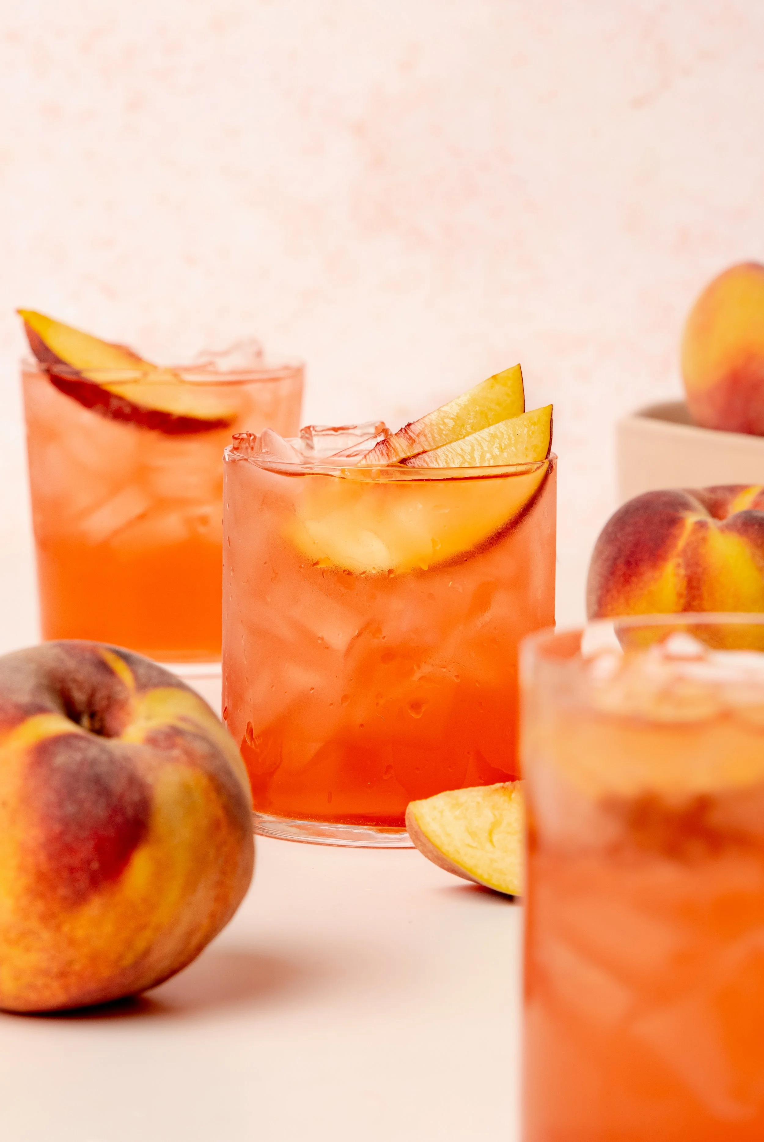 An image of a peach spritz beverage