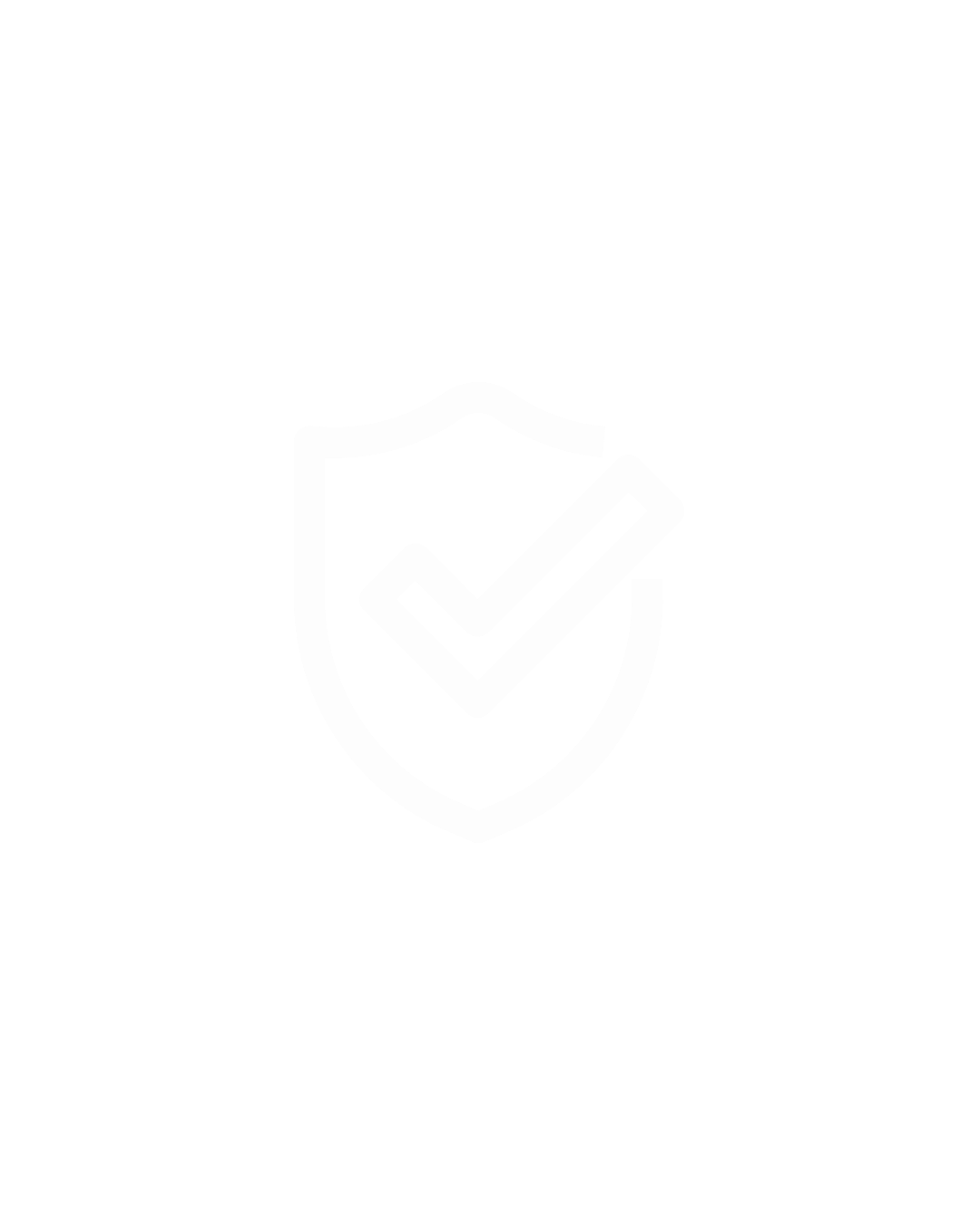 Security shield with a checkmark inside.