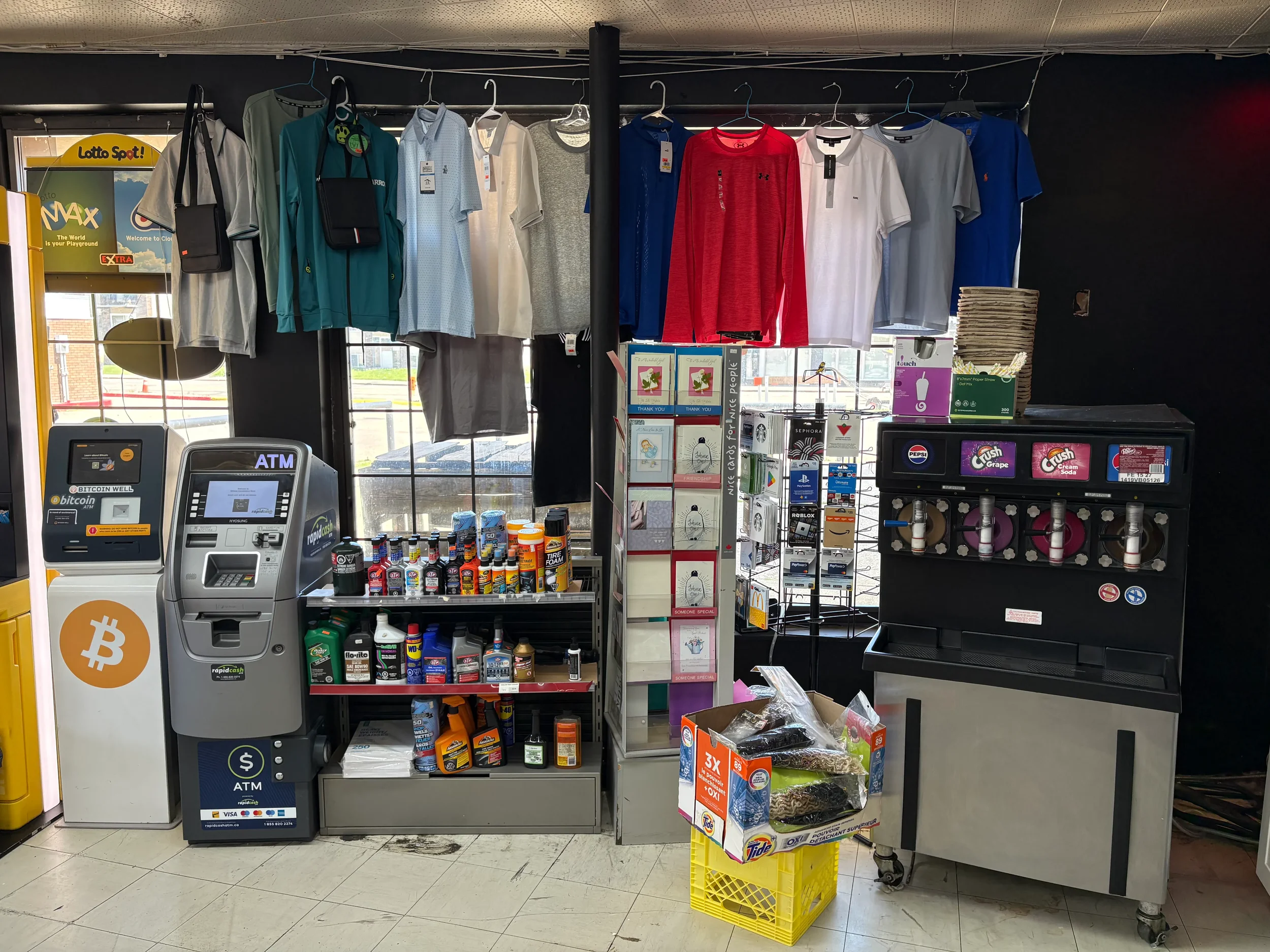 ATM machine providing convenient cash withdrawal services at Athlon Food Store.