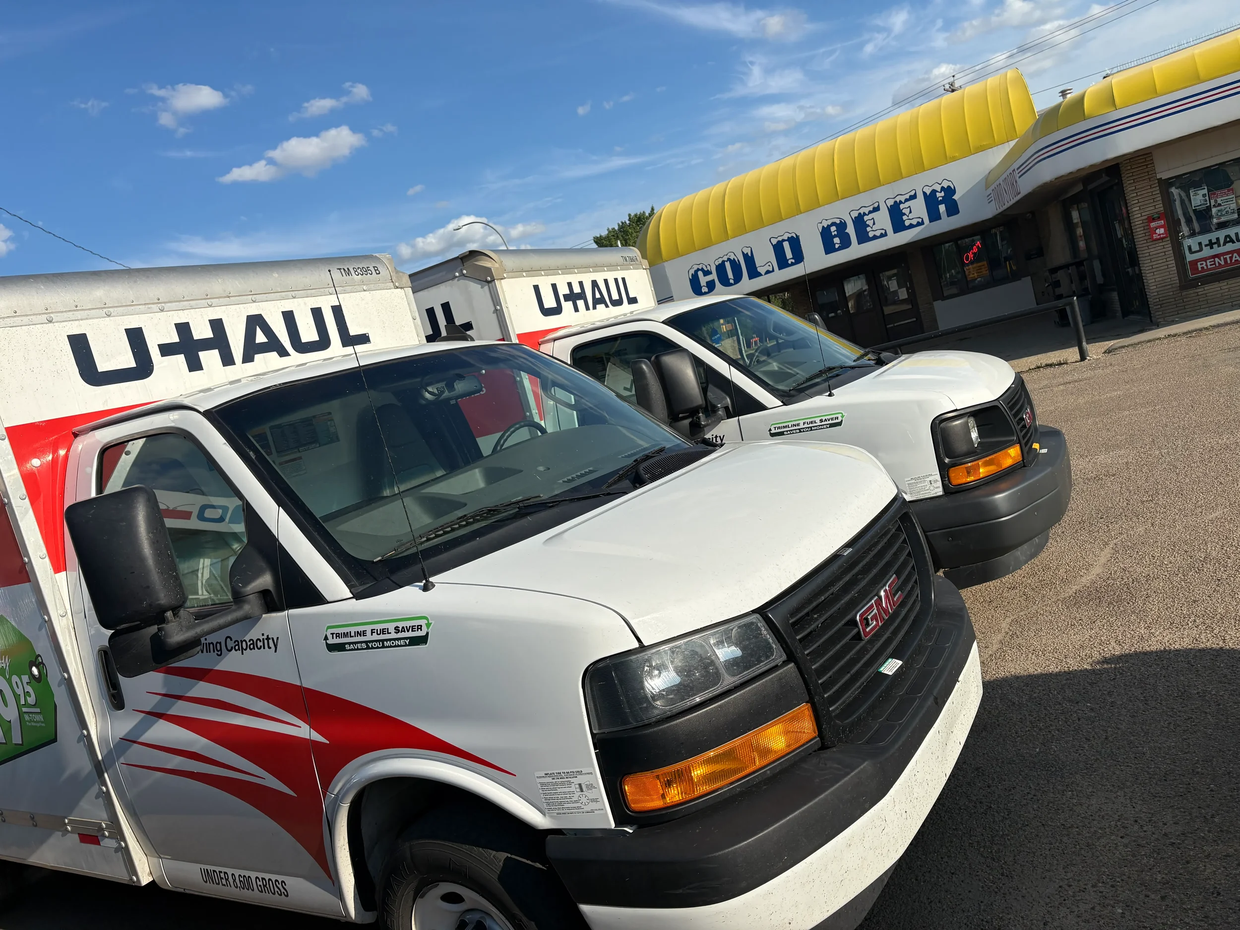 U-Haul moving truck rental service available at Athlon Food Store.