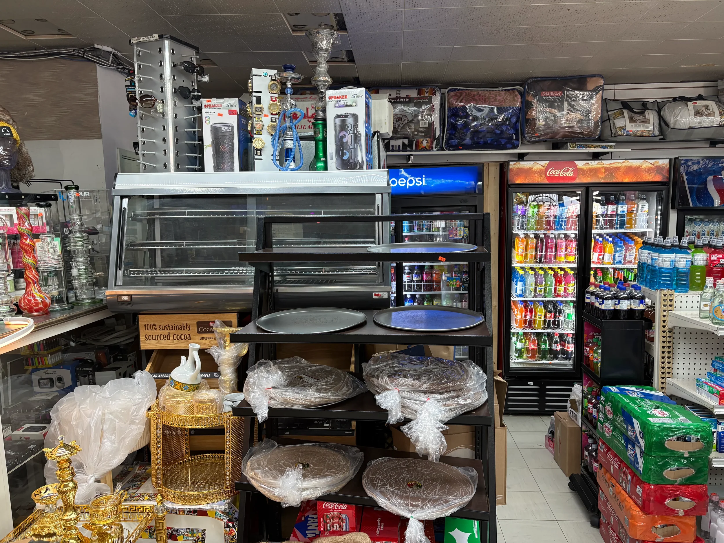 A variety of grocery, snack, household, and everyday products available at Athlon Food Store.