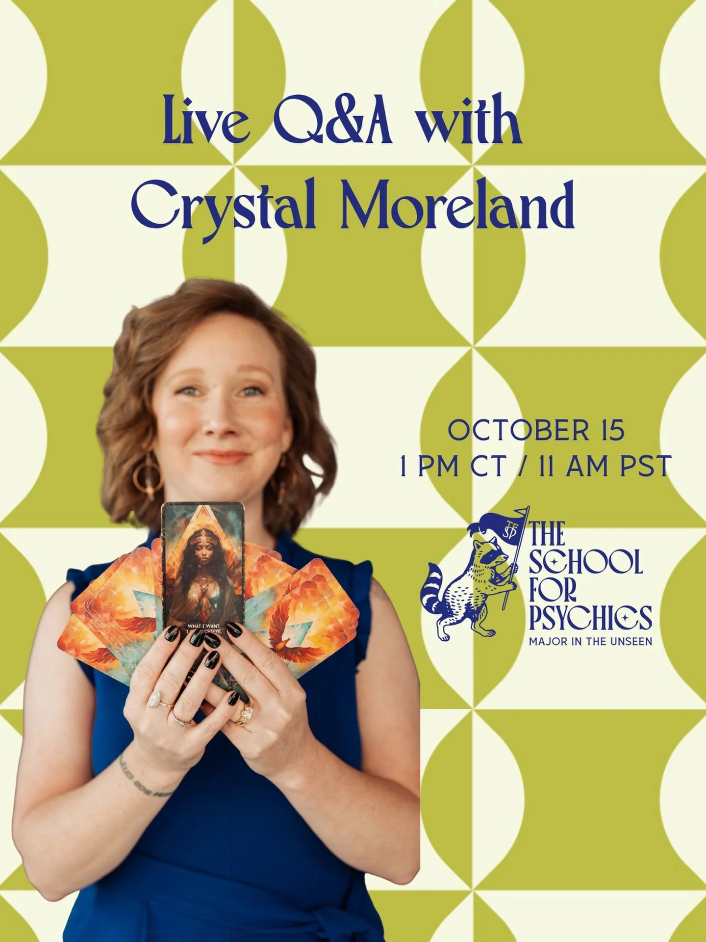 Calling all students at The School for Psychics campus!&nbsp;📚 

Join The School for Psychics founder, Crystal Moreland, for an Ask Me Anything Q&amp;A virtual event.

Come and ask your questions live and receive direct, channeled support as you nav