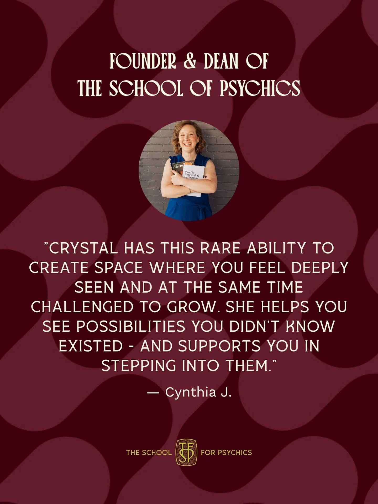 A lovely testimonial from a previous student that we&rsquo;d like to share to give you more context into the vibe around the work we do here at the school.&nbsp;

You need support, you need an open space, you need flexibility and to be seen, really s